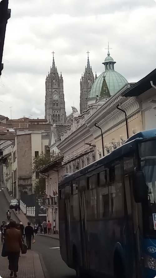 Ein Blick in die Altstadt von Quito